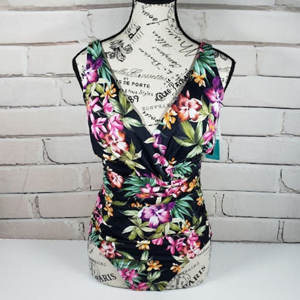 NWT Womens Aqua Green Shape & Style One-piece Swimsuit size 12